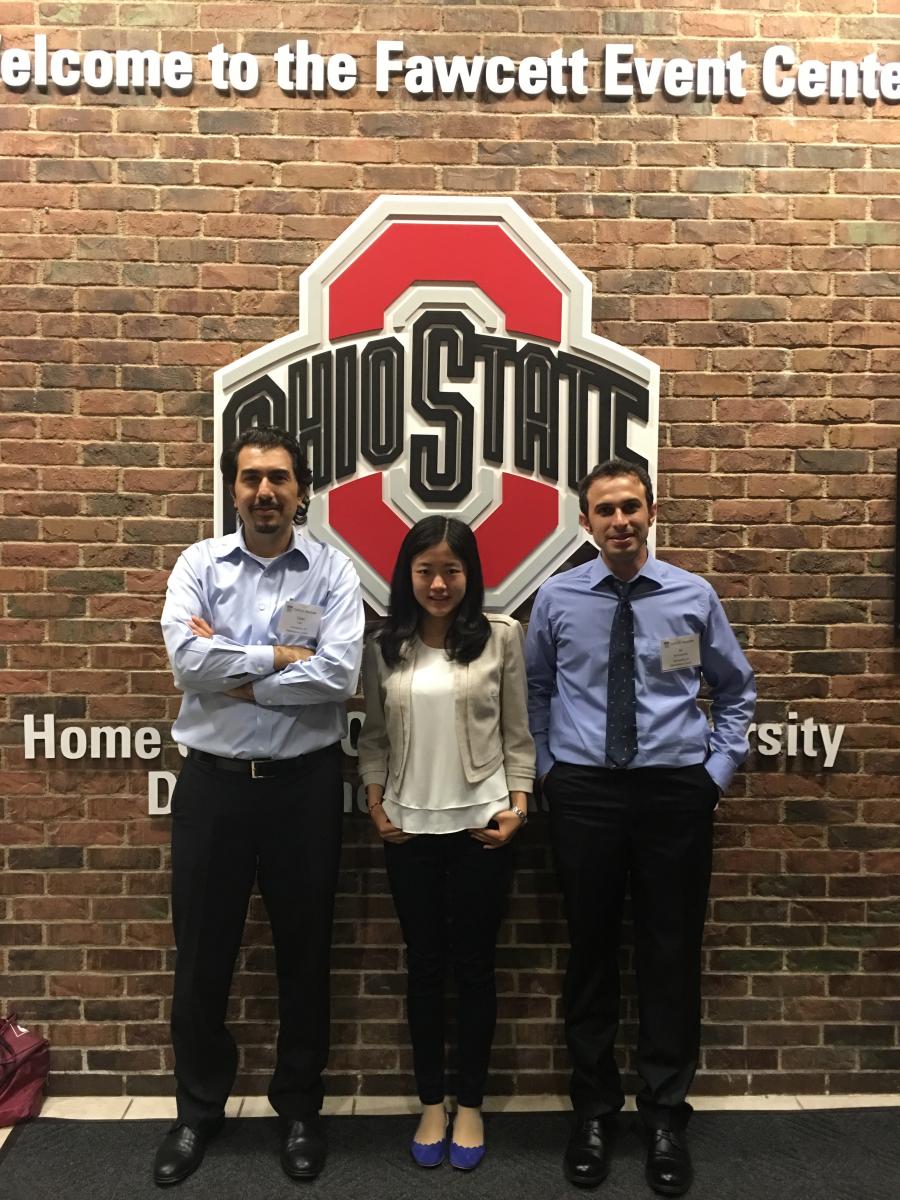 Dr. Ciftci, Jessica, and Ali (L to R) at the 13th Conference of Food Engineering (CoFE) at Columbus, OH.