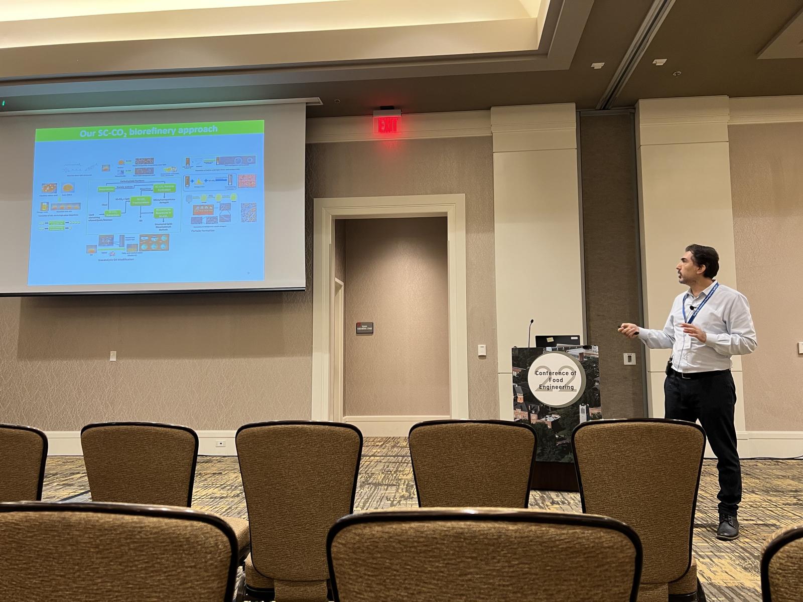 Dr. Ciftci co-chaired the Henry Schwartzberg Green Extraction and Seperation Technoligies session and delivered an oral presentation at the Conference of Food Engineering (COFE22)