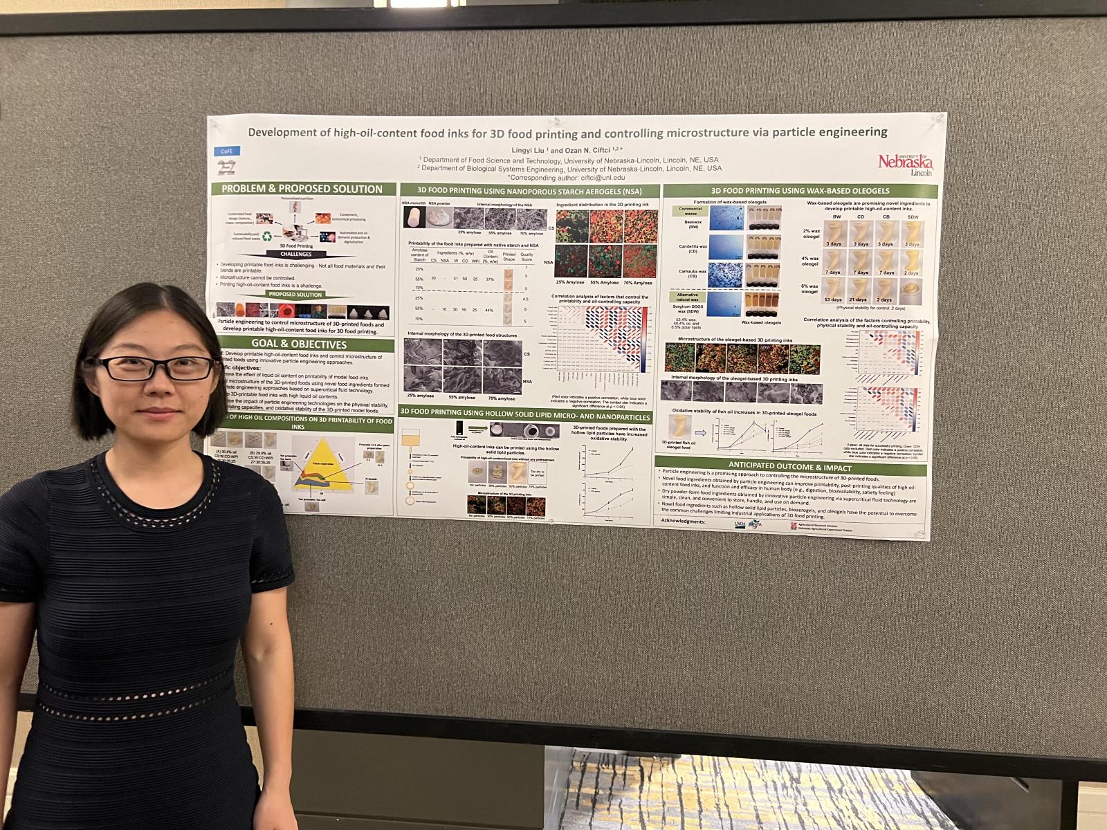 Lingyi presenting her poster at COFE22 in Rayleigh, NC