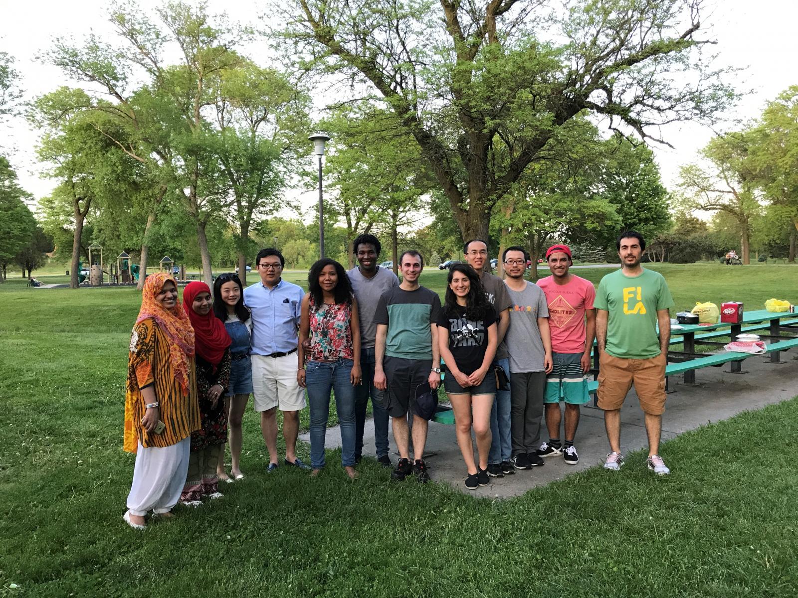 Ciftci Lab at a picnic in the Pioneers Park.