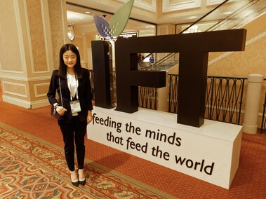 Jessica at the 17th IFT Annual Meeting &amp; Food Expo in Las Vegas, NV.