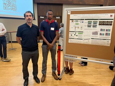 Shane and Dr. Ciftci at 2022 Summer Research Symposium.